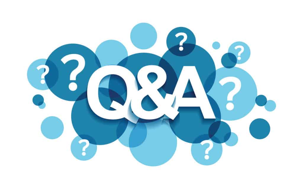 Q&amp;A banner icon in flat style. Question and answer vector illustration on white isolated background. Communication sign business concept.